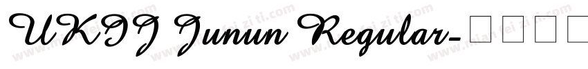 UKIJ Junun Regular字体转换